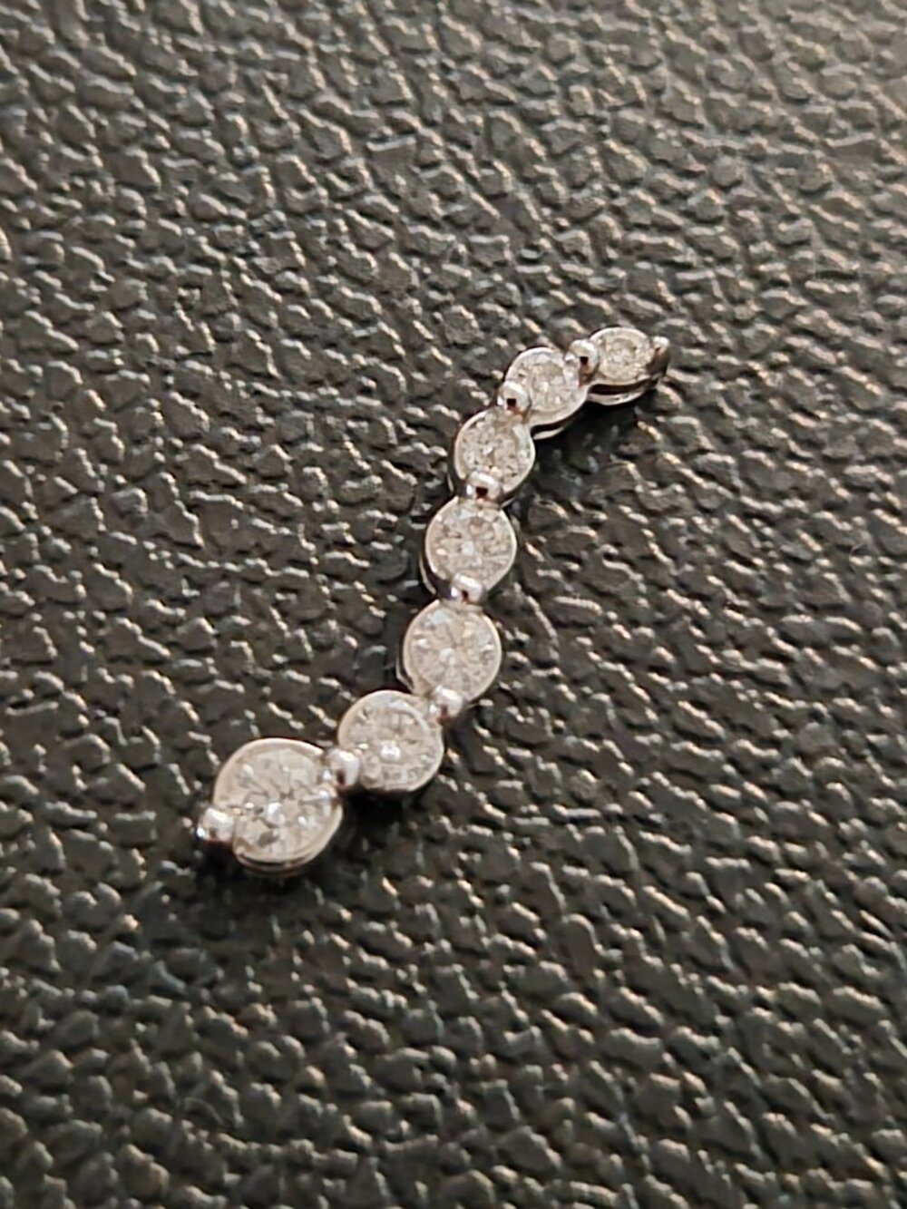 10K Gold Diamond Arc Pendant Journey Style